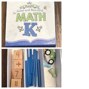 The Good and the Beautiful Math K Box COMPLETE Kindergarten Counting Sticks Dice